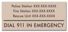 Tennessee Emergency Contacts Sign