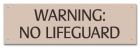 Tennessee No Lifeguard Warning Sign