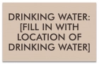 Texas Drinking Water Location Sign
