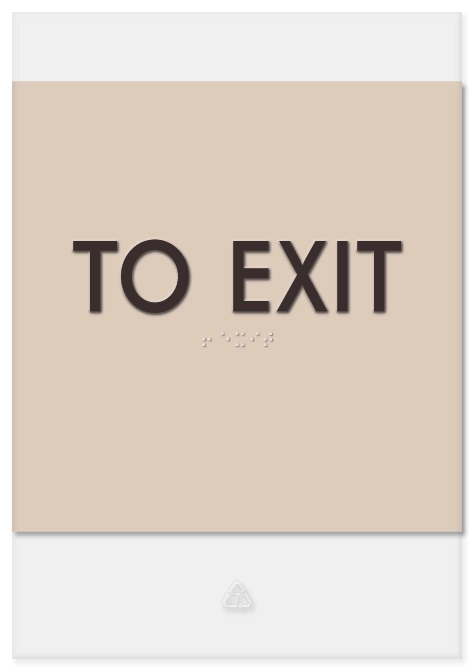 "To Exit" Egress Sign - CA Compliant