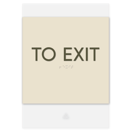 To Exit Egress Sign - CA Compliant
