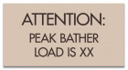 Utah Peak Bather Load Pool Sign