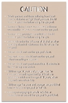 Utah Spa Rules Caution Sign