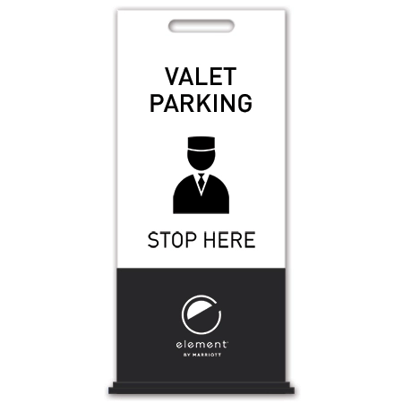 Valet Parking Free-Standing Floor Sign