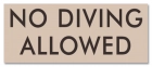 Virginia No Diving Sign