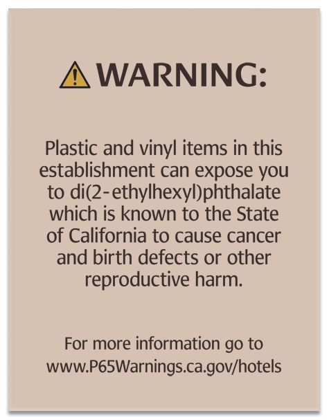 Warning Sign: Plastic and Vinyl