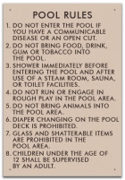 Wisconsin Pool Rules Sign