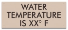 Wisconsin Water Temperature Pool Sign