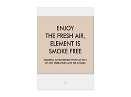 No Smoking/Smoke Free Signs