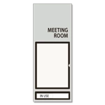 2-Line Meeting Room Sign w/Window & Sliding Panel