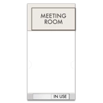 2-Line Meeting Room Sign w/Window & Sliding Panel