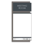 2-Line Meeting Room Sign w/Window & Sliding Panel