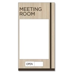 2-Line Meeting Room Sign w/ Window & Sliding Panel