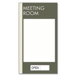 2-Line Meeting Room Sign w/Window & Sliding Panel