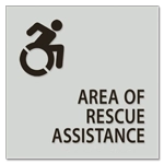 Area of Rescue Assistance Sign - NYC Compliant