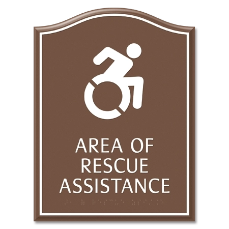 Area of Rescue Assistance Sign - NYC Compliant