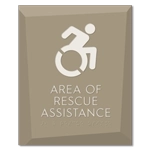 Area of Rescue Assistance Sign - NYC Compliant