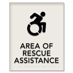 Area of Rescue Assistance Sign - NYC Compliant