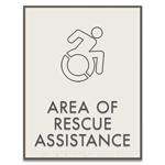 Area of Rescue Assistance Sign - NYC Compliant