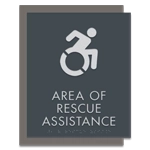 Area of Rescue Assistance Sign - NYC Compliant