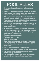 Arkansas Pool Rules Sign