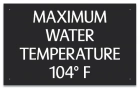 Arkansas Spa Water Temperature Sign