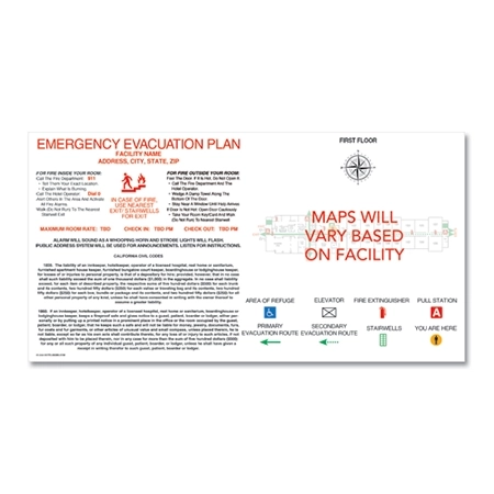 CA Stair/Elevator/Entrance Evac Map - Landscape - Celtec