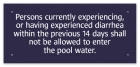 California Diarrhea Pool Sign