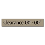 Clearance w/Height Indicator
