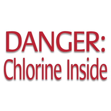 "Danger: Chlorine" Vinyl Letters