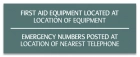 Delaware First Aid and Emergency Phone Location Sign