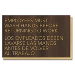 Employees Must Wash Hands... with Spanish