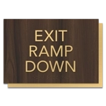 Exit Ramp Down Egress Sign - CA Compliant
