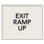 "Exit Ramp Up" Egress Sign - CA Compliant