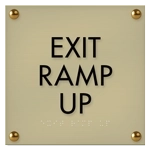 "Exit Ramp Up" Egress Sign - CA Compliant