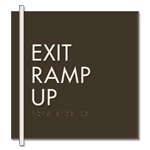 "Exit Ramp Up" Egress Sign - CA Compliant