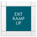 "Exit Ramp Up" Egress Sign - CA Compliant