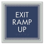 "Exit Ramp Up" Egress Sign - CA Compliant