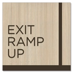 "Exit Ramp Up" Egress Sign - CA Compliant
