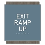 "Exit Ramp Up" Egress Sign - CA Compliant