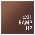 "Exit Ramp Up" Egress Sign - CA Compliant