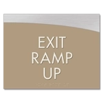 Exit Ramp Up Egress Sign
