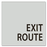 "Exit Route" Egress Sign - CA Compliant