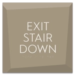 "Exit Stair Down" Egress Sign - CA Compliant