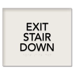 "Exit Stair Down" Egress Sign - CA Compliant