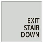 "Exit Stair Down" Egress Sign - CA Compliant