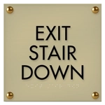 "Exit Stair Down" Egress Sign - CA Compliant