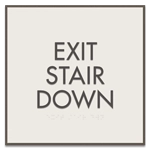 "Exit Stair Down" Egress Sign - CA Compliant