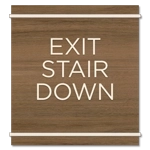 "Exit Stair Down" Egress Sign - CA Compliant