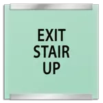 "Exit Stair Up" Egress Sign - CA Compliant